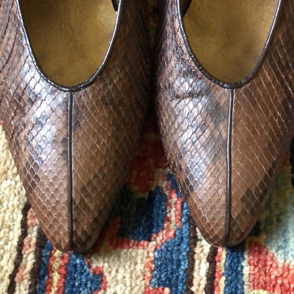 Stewart Weitzman Vintage Python Heels Y2K - Picture 5 of 5
